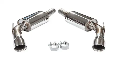 MRT 2.5" Version 2 Axle-Back Exhaust System w/ 4" Dual Polished Tips :: 2010-2015 Camaro V6 3.6L Clearance