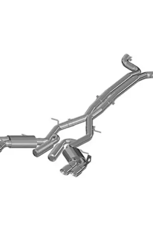 Fresh Stock MBRP Armor Plus 3" Street Version Dual Cat-Back Exhaust System w/ 4" Quad Tips, T409 Stainless Steel :: 2016-2024 Camaro SS Manual Coupe, ZL1 Coupe