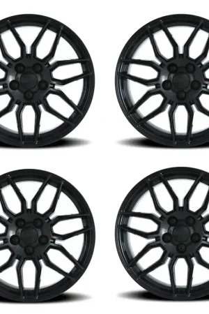 Exclusive FR 401F C8 Z06 Replica Wheel Set, Gloss Black, 19x8.5 & 20x11 :: 2020-2026 C8 Corvette Stingray