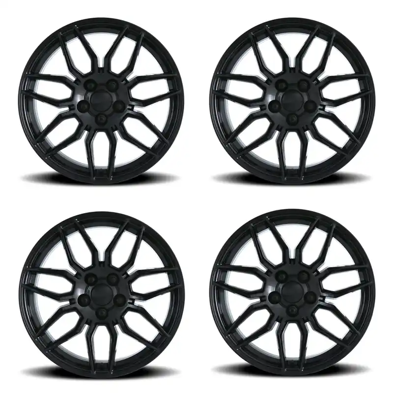 Exclusive FR 401F C8 Z06 Replica Wheel Set, Gloss Black, 19x8.5 & 20x11 :: 2020-2026 C8 Corvette Stingray