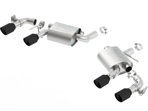 Low Price Borla 2.75" ATAK Axle-Back Exhaust System w/ 4" Quad Black Tips :: 2016-2024 Camaro SS, ZL1 w/ NPP Valves