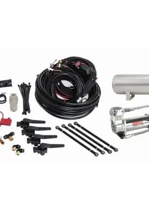 Air Lift Performance 3H 1/4" Line, w/ Compressor, 4 Gallon 5-Port Raw Aluminum Tank :: 2010-2024 Camaro Budget