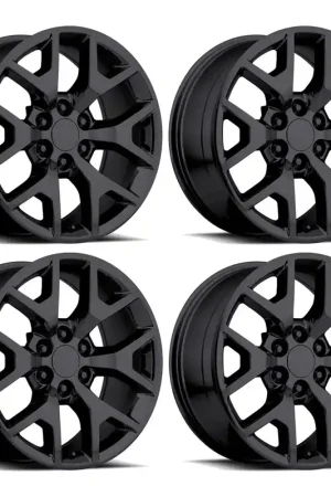 FR 44 Honeycomb Replica Wheel Set, Gloss Black, 20x9 :: 2014-2026 Silverado & GMC Sierra 1500 Buy Direct