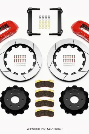 Wilwood TX6R Front 16" Big Brake Kit w/ Slotted Rotors & 6 Piston Red Calipers :: 2014-2018 Silverado & GMC Sierra 1500 New Release