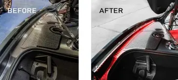 American Car Craft Illuminated Inner Fender Cap Covers, Polished Stainless Steel :: 2020-2025 C8 Corvette -Clearance Weekend Sale