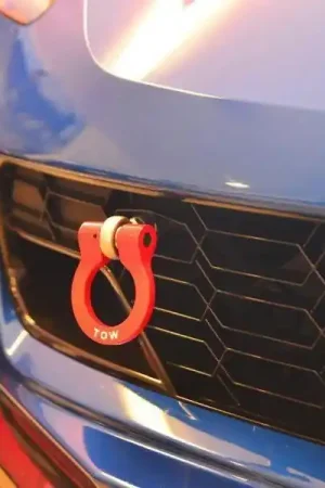 ZL1 Addons Front Premium Tow Hook (Long Turned Down), Red :: 2014-2025 Corvette Best Seller