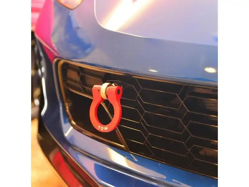 ZL1 Addons Front Premium Tow Hook (Long Turned Down), Red :: 2014-2025 Corvette Best Seller