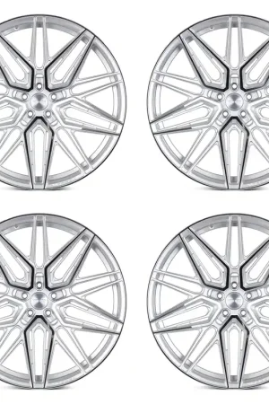 Vossen HF-7 Hybrid Forged Wheel Set, Silver Polished, 20x9 +35/21.12 +52 :: 2020-2026 Corvette Luxury