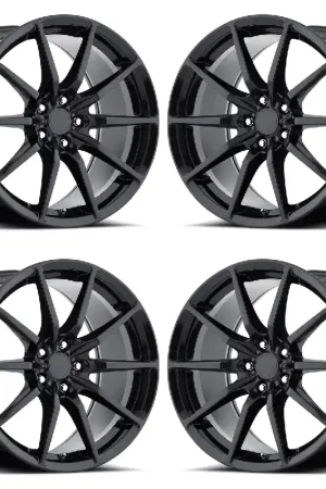 Express Delivery MRR M350 Style Wheel Set, Gloss Black, 19x10 & 19x11:: 2015-2026 Ford Mustang
