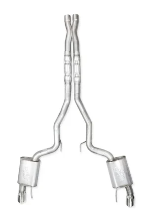 High Quality Stainless Works 3" Redline Cat-Back Exhaust w/ X-Pipe & Dual Tips, Factory Connect :: 2024-2026 Mustang GT & Dark Horse w/o Active Exhaust