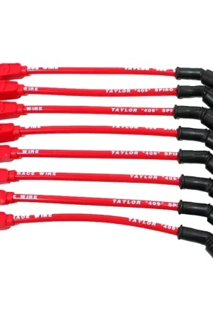 Original Taylor Cable Pro Race Spiro-Wound 10.4mm 135-Degree Spark Plug Wires, Red :: 2010-2015 Camaro SS, ZL1 & Z28 & 2005-2013 Corvette
