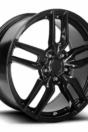 PR160 2015 C7 Replica Front Wheel, Gloss Black, 18x9.5:: 2014-2019 C7 Corvette Stingray Free Returns