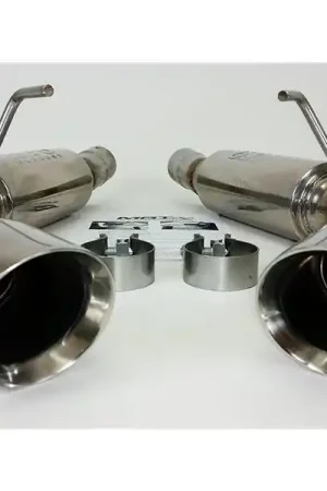 Shop Now MRT 2.5" Version 1 Axle-Back Exhaust System w/ 3.5" Dual Polished Tips :: 2010-2015 Camaro V6 3.6L