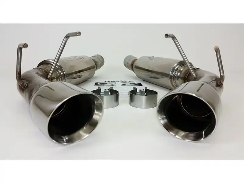 Shop Now MRT 2.5" Version 1 Axle-Back Exhaust System w/ 3.5" Dual Polished Tips :: 2010-2015 Camaro V6 3.6L