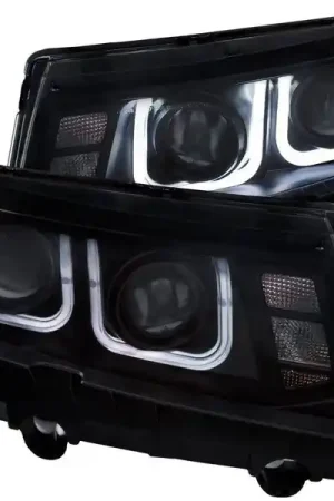 Buy Today ISC Projector Headlights w/"U" Shaped DRL, Black :: 2014-2015 Camaro Non-RS