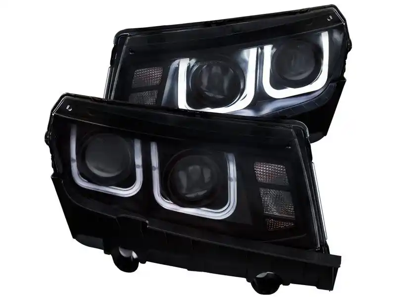 Buy Today ISC Projector Headlights w/"U" Shaped DRL, Black :: 2014-2015 Camaro Non-RS