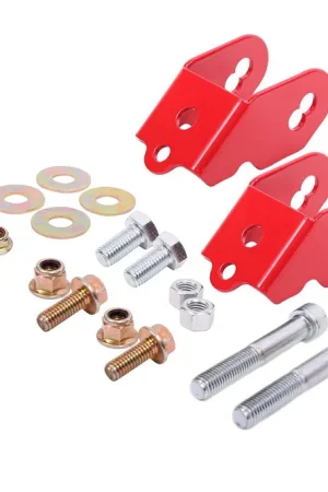 High Quality BMR Rear Camber Adjustment Lockout Kit, Red :: 2015-2026 Ford Mustang
