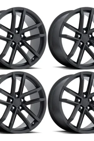 FR 41 ZL1 Replica Wheel Set, Satin Black, 20x10 & 20x10 :: 2010-2024 Camaro Mega Sale