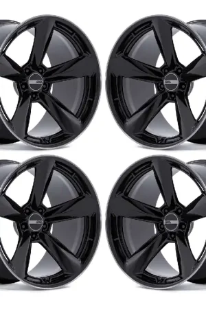 American Racing TTF Wheel Set, Gloss Black w/DDT Lip, 20x9.5/20x11 :: 2015-2025 Ford Mustang Editor’s Pick