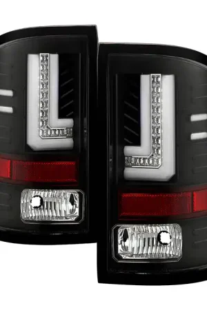 Spyder LED Tail Lights w/ Chrome Reflector, Clear Lens and Black Housing :: 2014-2018 GMC Sierra 1500, 2015-2019 GMC Sierra 2500HD/3500HD Popular