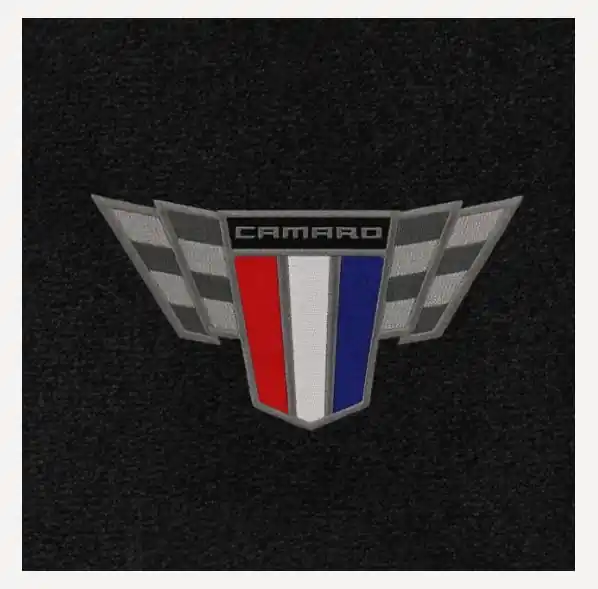 Lloyd 2pc Ultimat Front Floor Mats, Black Mats w/ Camaro Commemorative Applique :: 2010-2015 Camaro Modern