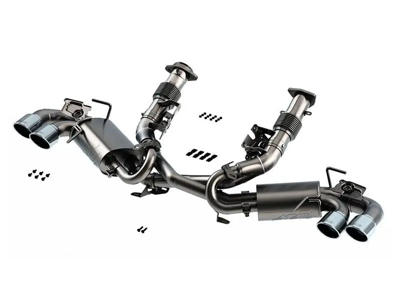 Borla 3" ATAK Cat-Back Exhaust System w/ 4" Quad Polished Tips, w/ AFM and NPP Valves :: 2020-2026 C8 Corvette & E-Ray Factory Price