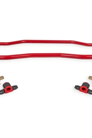 Same Day Shipping BMR Adjustable 35mm Front & 25mm Rear Sway Bar Kit w/ Bushings, Red :: 2015-2026 Ford Mustang