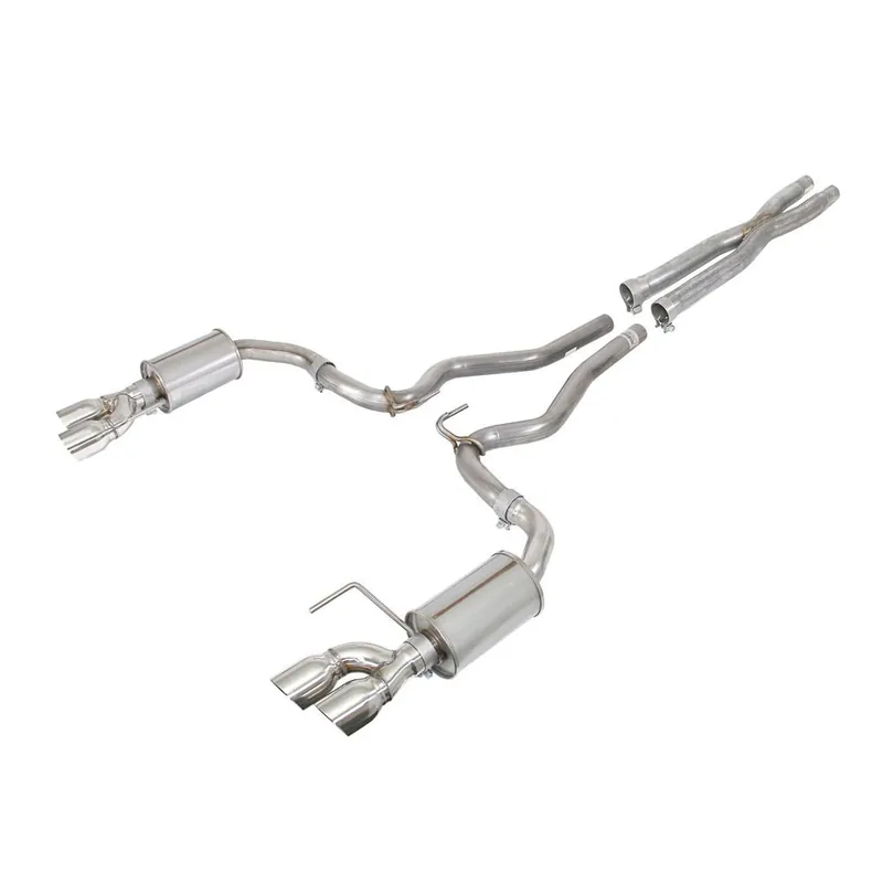 Roush Cat-Back Exhaust w/ Quad Polished Tips :: 2018-2026 Ford Mustang GT w/ Non-Active Exhaust New Release
