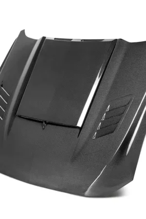 Anderson Composites Type-AB Ram Air Double Sided Hood, Carbon Fiber :: 2018-2023 Ford Mustang Editor’s Pick