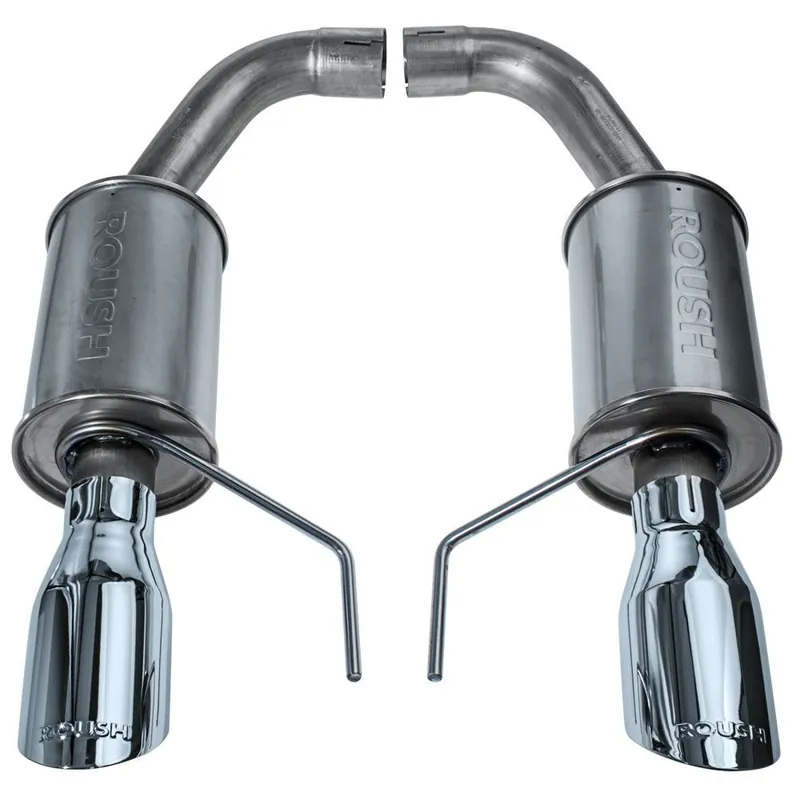 Editor’s Pick Roush Axle-Back Exhaust w/ 4" Rounded Polished Tips :: 2015-2017 & 2024-2026 Ford Mustang 5.0L V8