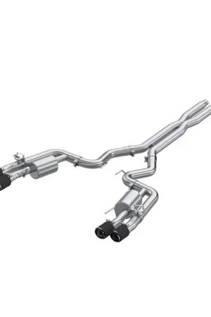 Viral MBRP Armor Pro Active 3" Cat-Back Exhaust System w/ 4" Quad Carbon Fiber Tips :: 2024-2026 Ford Mustang GT w/ Active Exhaust