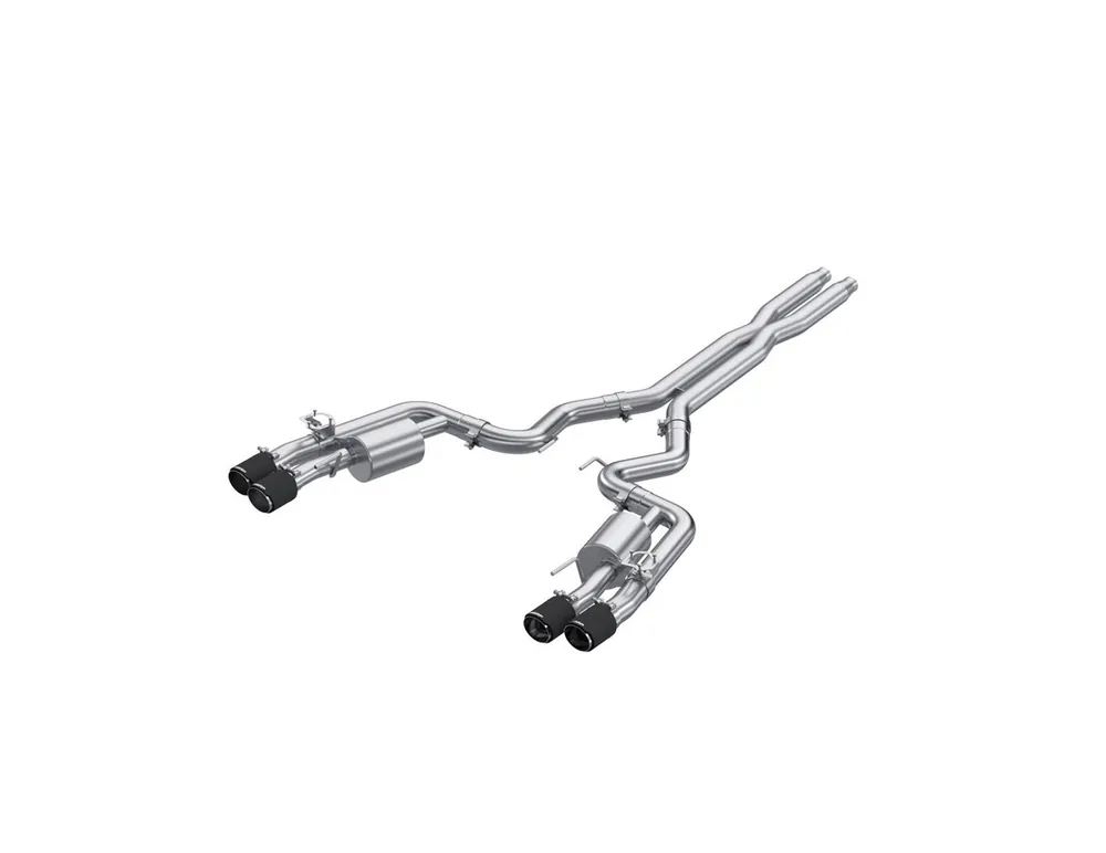 Viral MBRP Armor Pro Active 3" Cat-Back Exhaust System w/ 4" Quad Carbon Fiber Tips :: 2024-2026 Ford Mustang GT w/ Active Exhaust