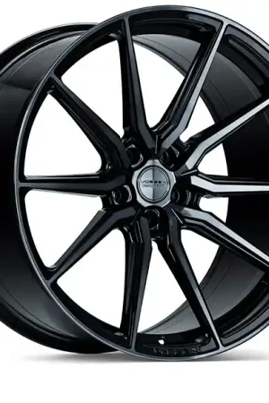 Exclusive Vossen HF-3 Hybrid Forged Front Wheel, Double Tinted Gloss Black, Flat Face, 20x9 +32 :: 2015-2026 Mustang