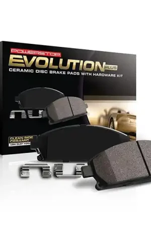 Best Choice PowerStop Z17 Evolution Ceramic Front Brake Pads w/ Hardware Kit :: 2015-2023 Ford Mustang GT, EcoBoost & Mach 1 w/ 4 Piston Front Calipers