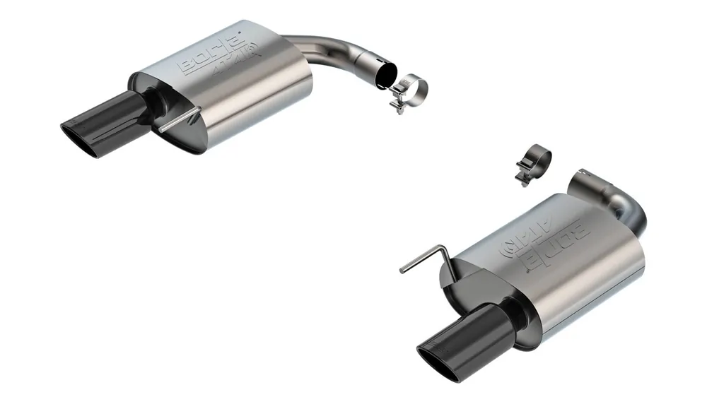 Special Offer Borla 2.5" ATAK Axle-Back Exhaust System w/ 4" Dual Black Chrome Tips :: 2024-2026 Ford Mustang GT w/ Non-Active Exhaust