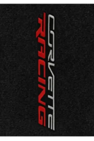 Lloyd 2pc Ultimat Floor Mats, Black w/ "Corvette Racing" Logo :: 2014-2019 C7 Corvette Original