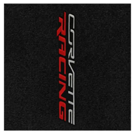Lloyd 2pc Ultimat Floor Mats, Black w/ "Corvette Racing" Logo :: 2014-2019 C7 Corvette Original