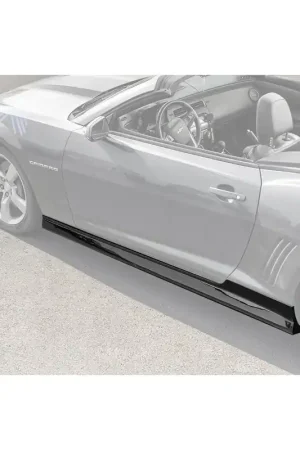 5th Gen Camaro ZL1 Package Side Skirts Panel Extension, Gloss Black :: 2010-2015 Camaro Non-ZL1 Price Cut