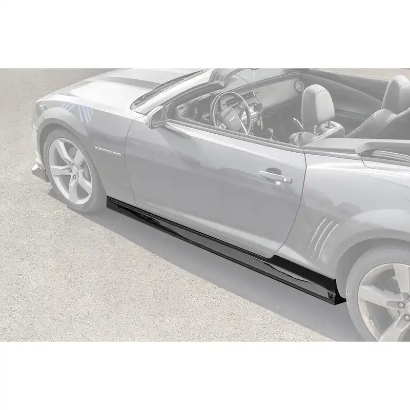 5th Gen Camaro ZL1 Package Side Skirts Panel Extension, Gloss Black :: 2010-2015 Camaro Non-ZL1 Price Cut