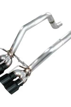Viral AWE Track Edition Axle-Back Exhaust w/ 4.5" Quad Diamond Black Tips :: 2005-2008 C6 Corvette Base & Z51