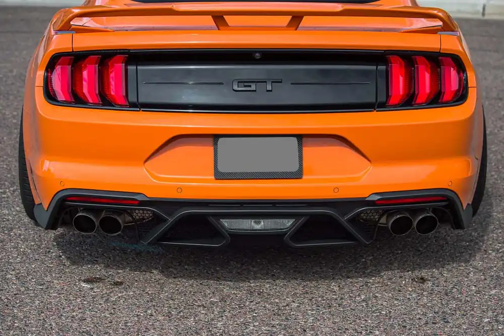 Top Rated S550 Mustang GT500-Style Quad Tip Rear Bumper Diffuser Conversion Kit :: 2018-2023 Ford Mustang