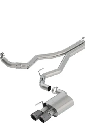 Borla 3" ATAK Cat-Back Exhaust System w/ 4" Quad Carbon Fiber Black Tips :: 2018-2023 Ford Mustang GT w/ Non-Active Exhaust Genuine