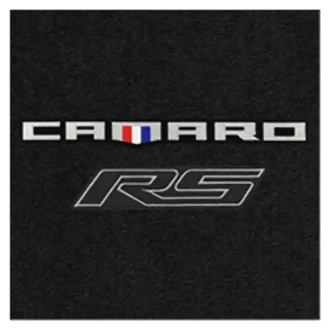 Latest Lloyd 4pc Front Ultimat Floor Mats, Black Mats w/ Black Camaro RS Logo :: 2016-2024 Camaro