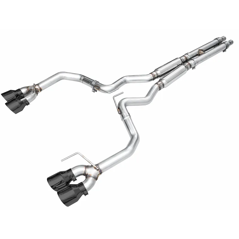 Next Day Delivery AWE Track Edition 3" Cat-Back Exhaust System w/4" Quad Diamond Black Tips :: 2024-2026 Ford Mustang GT