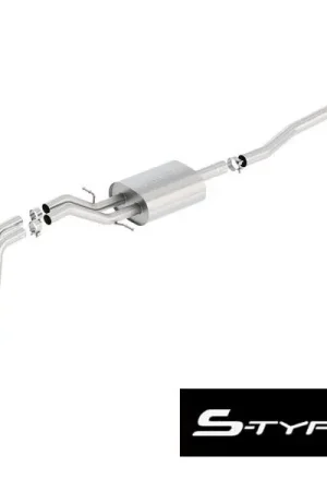 Borla 2.75" S-Type Cat-Back Single Exhaust w/ Single Side Exit, 4" Dual Black Chrome Long Tips :: 2014-2018 Silverado & GMC Sierra 1500 5.3L Extended Cab Standard Bed, Crew Cab Short Bed Limited Offer