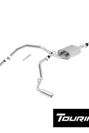 Last Chance Borla 2.75" Touring Cat-Back Single Exhaust w/ Dual Side Exit, 4" Polished Tips :: 2014-2018 Silverado & GMC Sierra 1500 5.3L Extended Cab Standard Bed, Crew Cab Short Bed
