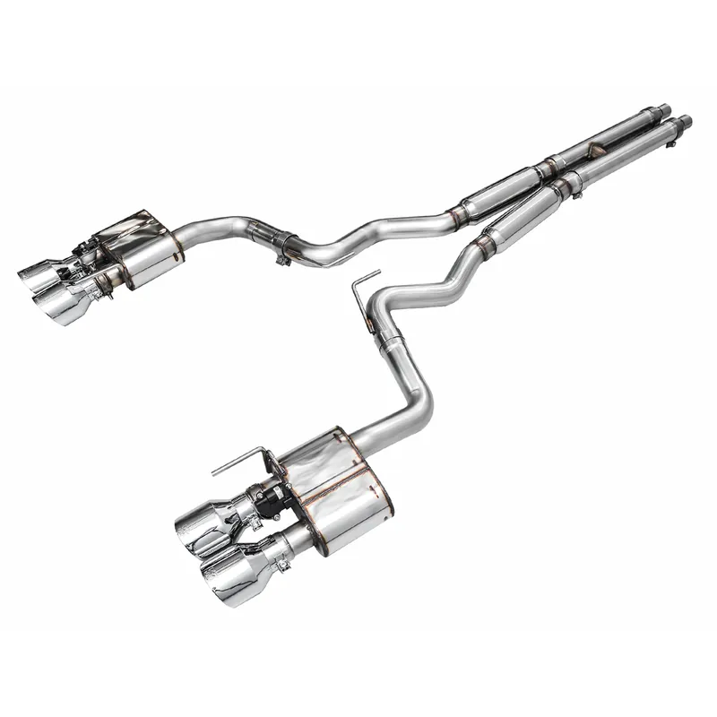 AWE SwitchPath 3" Cat-Back Exhaust System w/5" Quad Chrome Tips :: 2024-2026 Ford Mustang Dark Horse Order Now