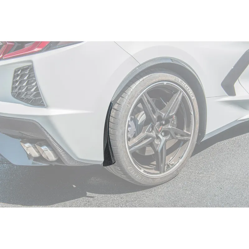 Wholesale C8 Corvette XL Extended Rear Splash Guards, Carbon Fiber :: 2020-2026 C8 Corvette Stingray & Z51