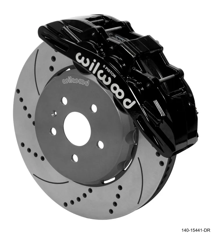 Wilwood SX6R Front 15" Big Brake Kit w/ Drilled & Slotted Rotors & 6 Piston Black Calipers :: 2016-2024 Camaro Must Have
