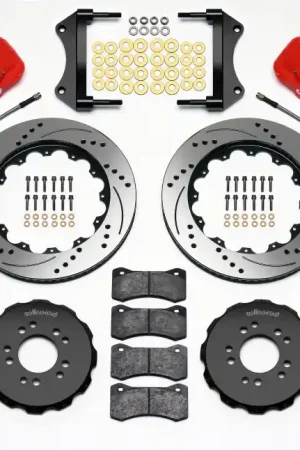 Wilwood AERO6 Front 14.25" Big Brake Kit w/ Drilled & Slotted Rotors & 6 Piston Red Calipers :: 2014-2019 Corvette Fast Shipping